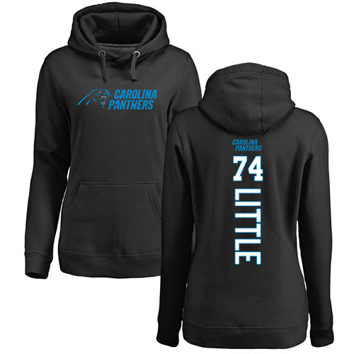 Carolina Panthers Black Women Greg Little Backer NFL Football #74 Pullover Hoodie Sweatshirts